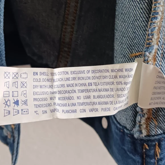 Forever‎ 21 Navy Denim Jacket With Patches - Picture 6 of 6